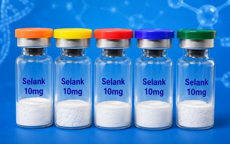 Selank 10 mg lyophilized research peptide vials
