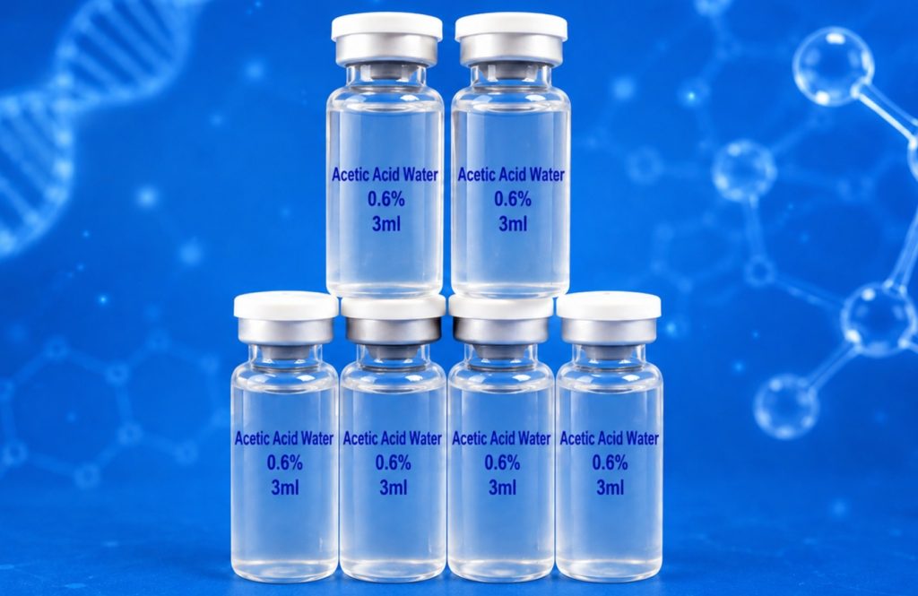 Acetic Acid Water 0.6% research grade solution