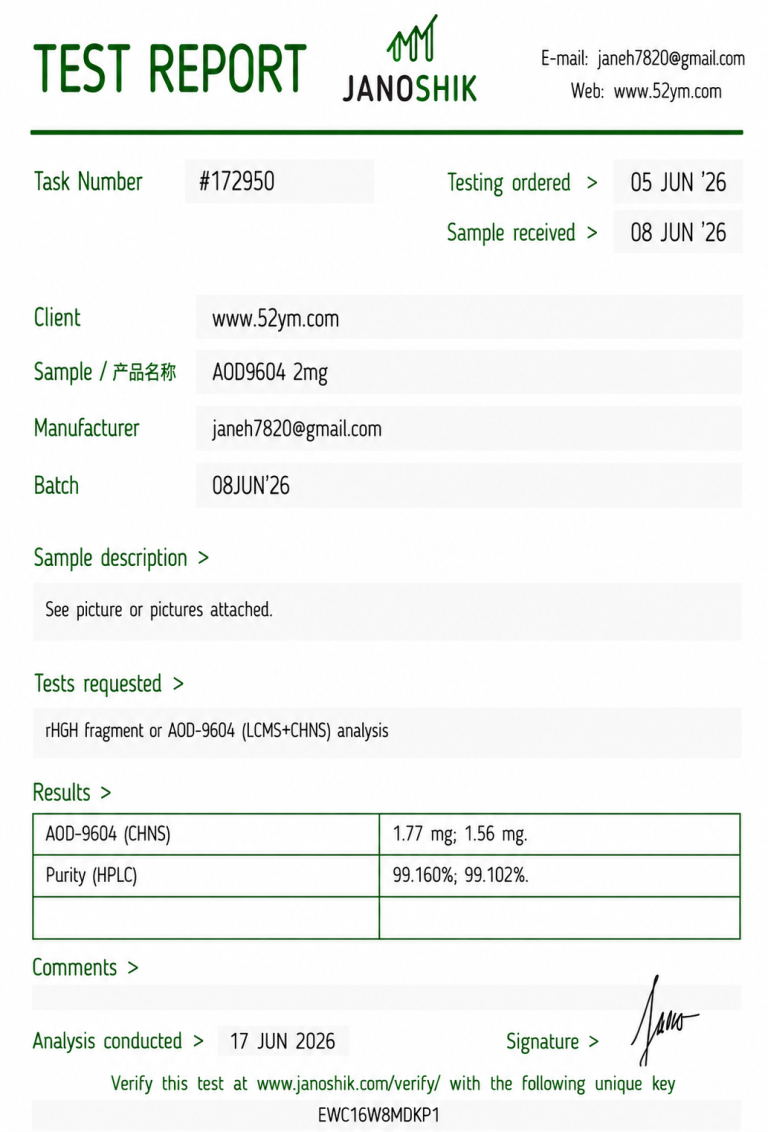 AOD-9604 2mg research peptide vials