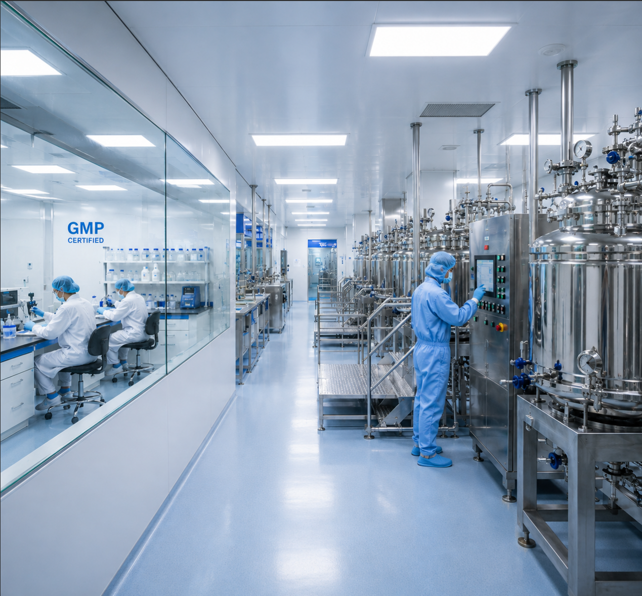 GMP-certified peptide manufacturing facility