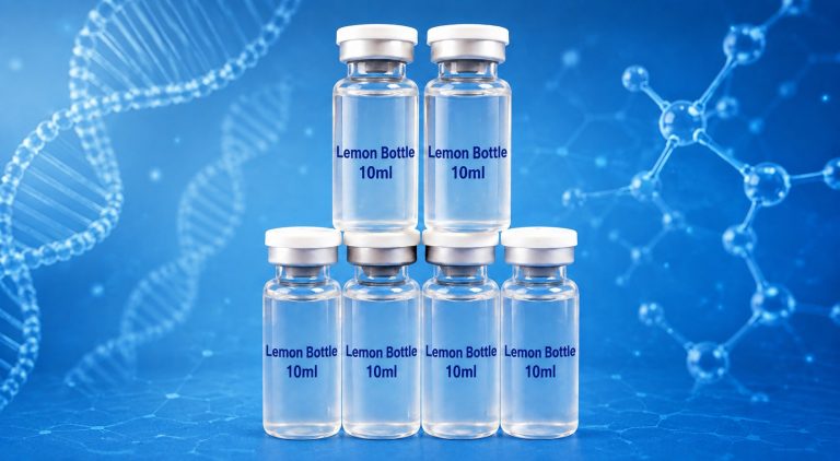 Lemon Bottle Ampoule Solution 10 mL vials and product packaging