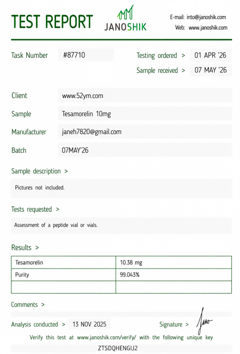 Tesamorelin 10mg research peptide vials