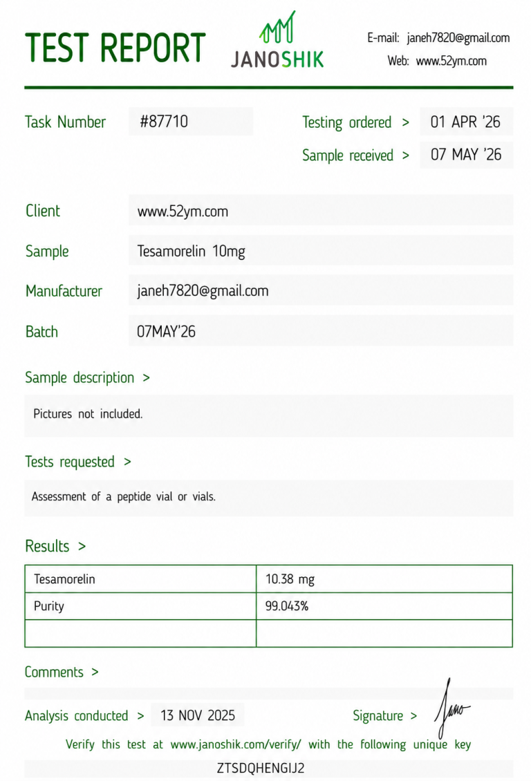 Tesamorelin 10mg research peptide vials