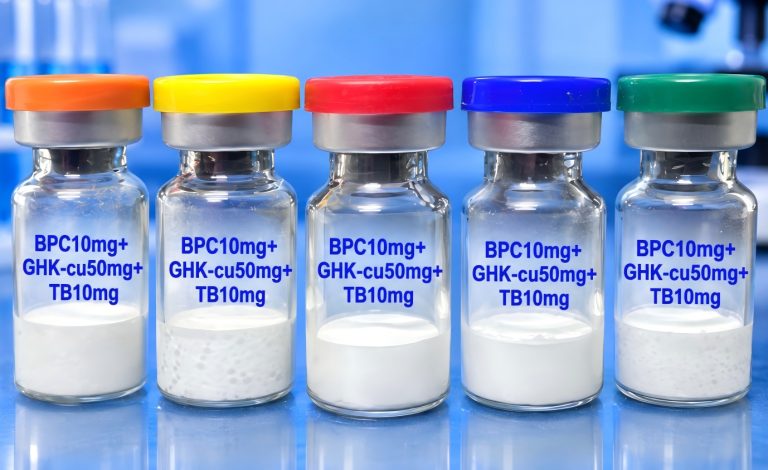BPC-157 10mg GHK-Cu 50mg and TB-500 10mg peptide blend vial